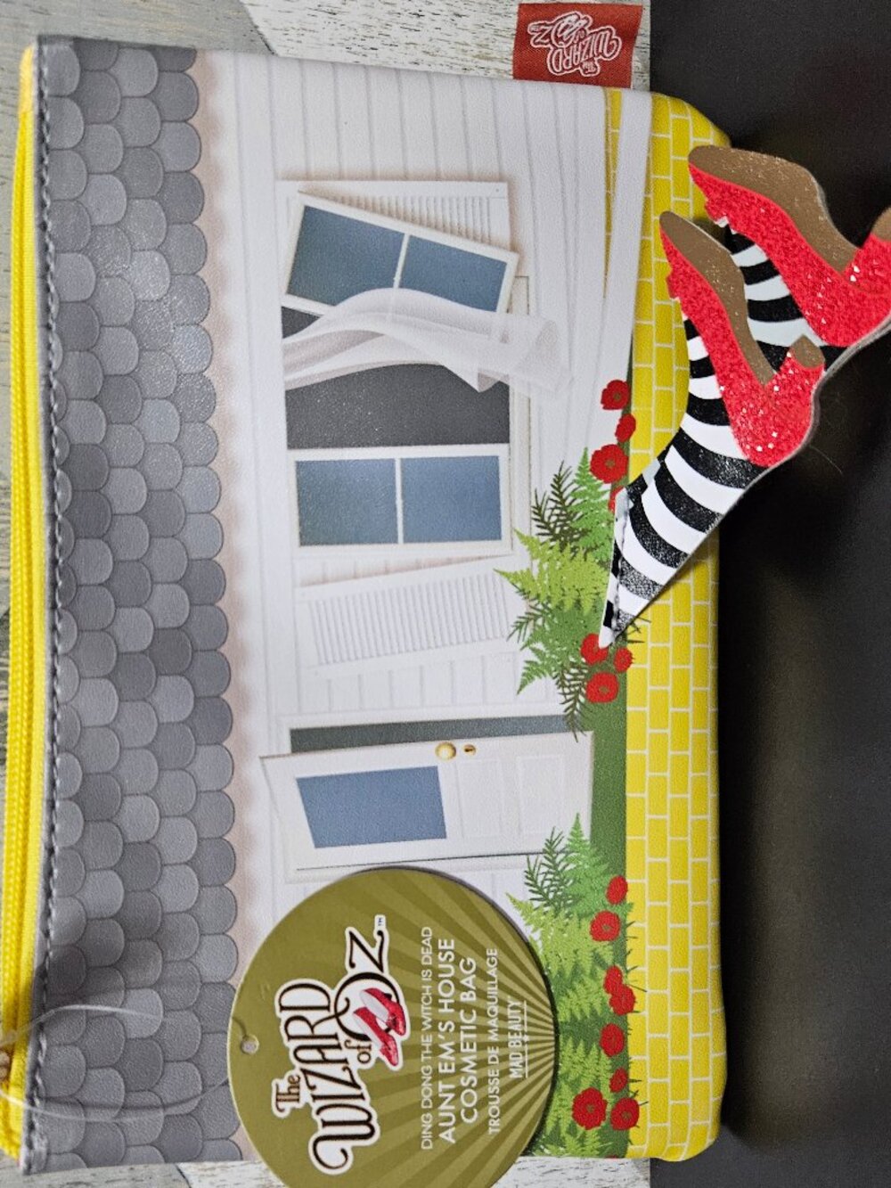 NWT Wizard of Oz Aunt Em House Witch Ruby Slippers Cosmetic Bag Mad Beauty